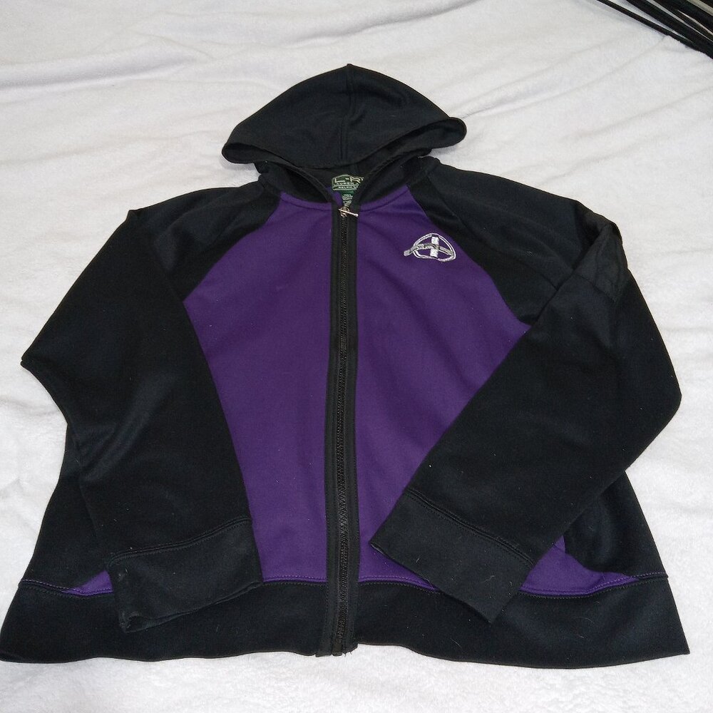 Vintage LRL Lauren Active Ralph Lauren Full Zip Hoodie Purple & Black Size XL